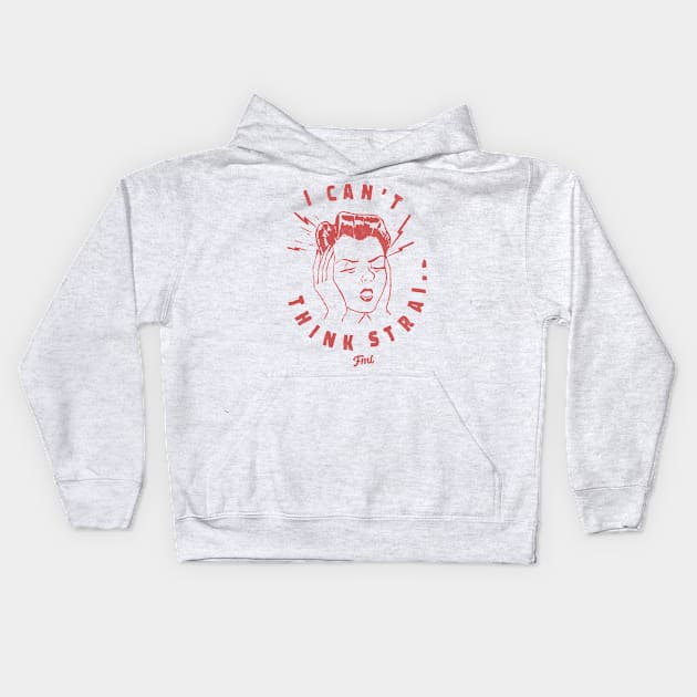 I Can't Think Kids Hoodie by Parts Unknown